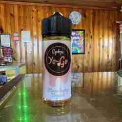 Bottle of Strawberry Yogurt premium nicotine-free e-liquid with sweet strawberry and creamy yogurt flavor, 70% VG/30% PG